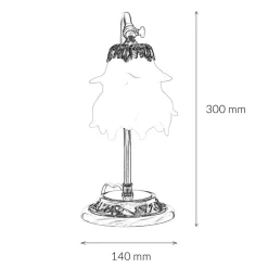 Giovanni Battista Schreibtischlampe Messing Glas Floral schwenkbar* Tischlampen|Lampen Aus Aller Welt