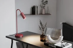 By Rydéns Schreibtischlampe Metall 51 cm hoch Dunkelrot GU10* Bürolampen|Schlafzimmer Lampen