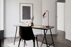 By Rydéns Schreibtischlampe Metall 51 cm hoch Dunkelrot GU10* Bürolampen|Schlafzimmer Lampen