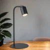 TK Lighting Schreibtischlampe Metall 40 cm klein Schwarz verstellbar* Tischlampen|Bürolampen