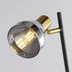 Discount Searchlight Schreibtischlampe verstellbar 42 cm E14 Rauchglas Metall