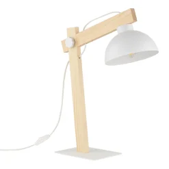 TK Lighting Schreibtischlampe verstellbar 52 cm Holz Metall E27* Tischlampen|Schlafzimmer Lampen
