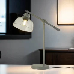 Discount Searchlight Schreibtischlampe verstellbar 56 cm E27 Grau Vintage