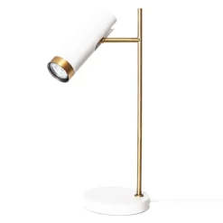 By Rydéns Schreibtischlampe Weiß Gold 49 cm hoch GU10 verstellbar
