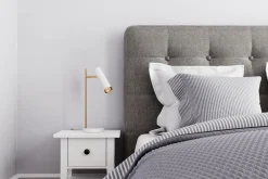 By Rydéns Schreibtischlampe Weiß Gold 49 cm hoch GU10 verstellbar