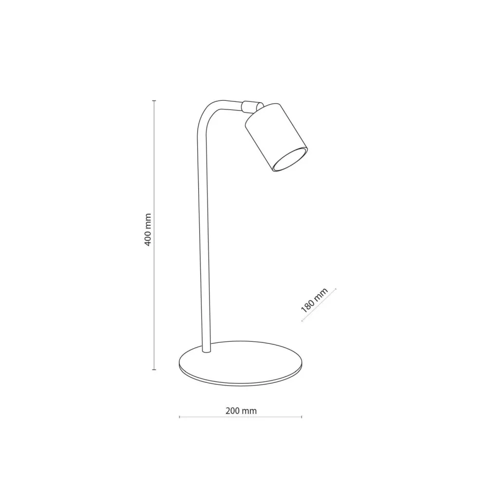 TK Lighting Schreibtischlampe Weiß verstellbar Modern Metall 40 cm