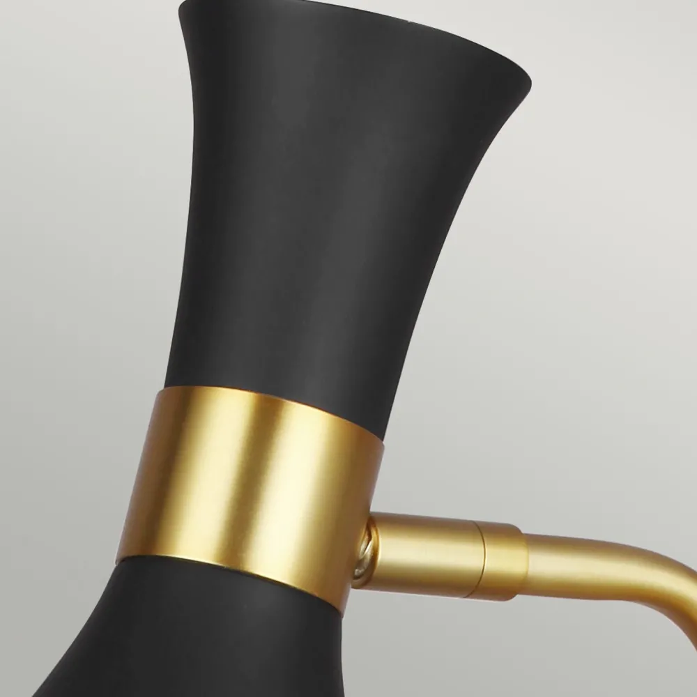 New Elstead Schreibtischleuchte Metall 63,5cm Schwarz Messing Retro