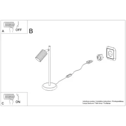 Sollux Schreibtischleuchte Weiß Metall H: 43 cm schwenkbar GU10* Bürolampen|Schlafzimmer Lampen
