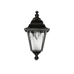 Lido Schwarze Außenlampe Aluminium IP44 Rustikal E27* Außenwandleuchten|Rustikale Lampen