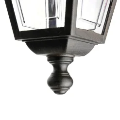 Lido Schwarze Außenlampe Aluminium IP44 Rustikal E27* Außenwandleuchten|Rustikale Lampen
