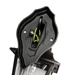 Lido Schwarze Außenlampe Aluminium IP44 Rustikal E27* Außenwandleuchten|Rustikale Lampen