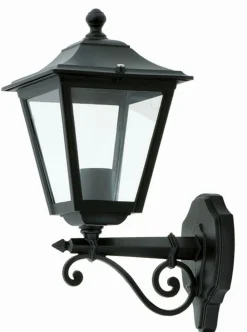 Lido Schwarze Außenlampe antik Rustikal IP44 E27 H:41cm* Außenwandleuchten|Rustikale Lampen