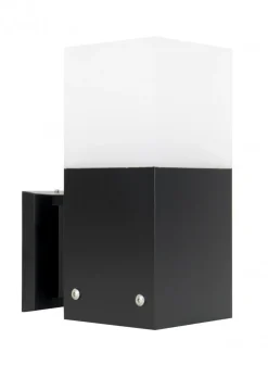 SU-MA Schwarze Außenlampe Wand IP44 blendarm E27 H:22cm* Außenwandleuchten|Moderne Außenleuchten