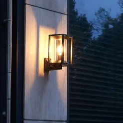 New SU-MA Schwarze Außenleuchte IP65 wetterfest E27 KAMPEN