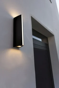 Eco-Light Schwarze Außenleuchte Modern E27 IP54 H:30 cm blendarm* Led Außenleuchten|Moderne Außenleuchten