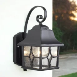 Elstead Schwarze Außenleuchte Rustikal IP44 wetterfest KENT* Rustikale Lampen|Rustikale Außenleuchten