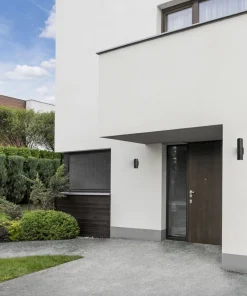 Nowodvorski Schwarze Außenwandlampe Aluminium Glas IP54 TREASA* Außenwandleuchten|Moderne Lampen