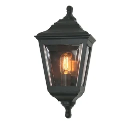 Elstead Schwarze Außenwandleuchte Edelstahl IP44 Rustikal* Außenleuchten Antik|Außenwandleuchten