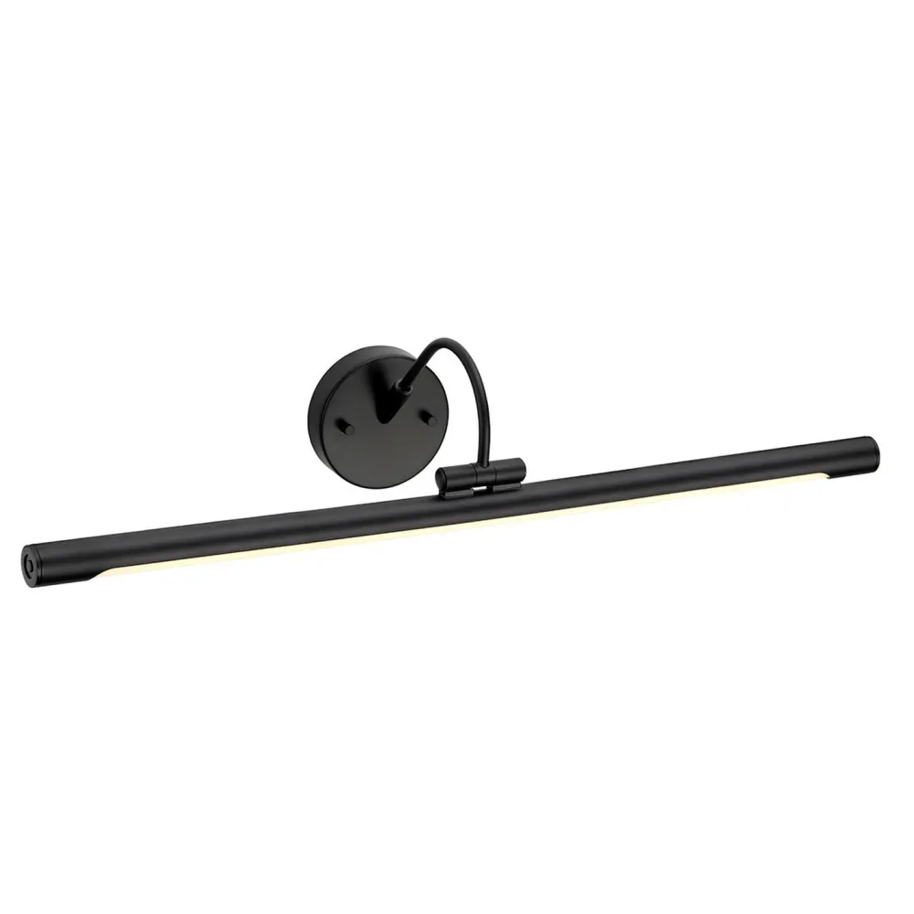 Clearance Elstead Schwarze Bilderleuchte LED verstellbar 67cm lang Wand