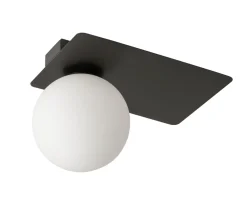 Sigma Schwarze Deckenlampe Glasschirm blendarm Ø21,1 cm rund* Deckenleuchten|Flurlampen