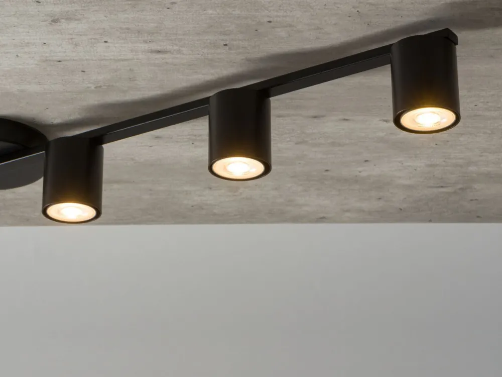 Sigma Schwarze Deckenlampe GU10 L:110 cm Mehrflammig Zeitlos* Deckenleuchten|Flurlampen