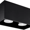 Best Sollux Schwarze Deckenleuchte GEO B:20cm Aluminium eckig