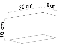 Best Sollux Schwarze Deckenleuchte GEO B:20cm Aluminium eckig
