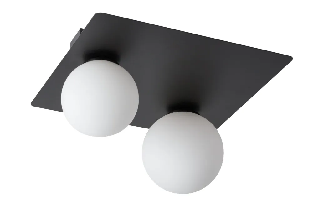 Sale Sigma Schwarze Deckenleuchte Glas Metall 2-flmg G9 gemütlich