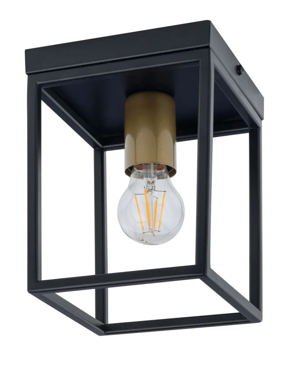 Sigma Schwarze Deckenleuchte Gold Akzent H:21 cm dekorativ