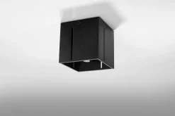 Sollux Schwarze Deckenleuchte Metall klein G9 Modern FUFIA* Deckenleuchten|Flurlampen