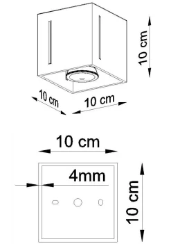 Sollux Schwarze Deckenleuchte Metall klein G9 Modern FUFIA* Deckenleuchten|Flurlampen