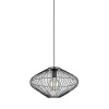 Trio Reality Schwarze Hängelampe Drahtschirm Metall E27 Ø38 cm Retro* Hängelampen|Bürolampen