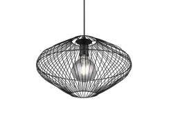 Trio Reality Schwarze Hängelampe Drahtschirm Metall E27 Ø38 cm Retro* Hängelampen|Bürolampen