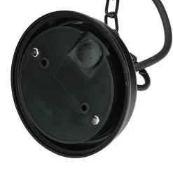 Best Elstead Schwarze Hängelampe IP43 Rustikal Kirchenglas