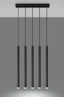 Best Sollux Schwarze Hängelampe Metall 3-flammig G9 PETERA Esstisch