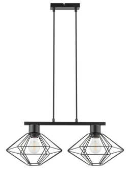 Sigma Schwarze Hängelampe Metall Draht bis 0,8 m E27 Vintage* Vintage Lampen|Designerlampen