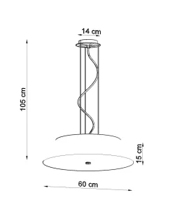 Sollux Schwarze Hängelampe Stoff Glas rund Ø 60 cm Modern 5x E27* Hängelampen|Stofflampen