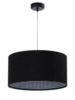 BPS Koncept Schwarze Hängelampe Stoff rund Retro Esstisch* Hängelampen|Esszimmer Lampen