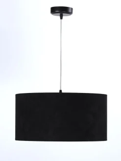 BPS Koncept Schwarze Hängelampe Stoff rund Retro Esstisch* Hängelampen|Esszimmer Lampen