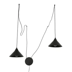 Best Emibig Schwarze Hängeleuchte mit Stecker flexible Montage