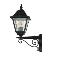 Elstead Schwarze Hoflampe mit Bewegungsmelder IP43 LEADWORTH* Vintage Lampen|Rustikale Außenleuchten