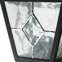 Elstead Schwarze Hoflampe mit Bewegungsmelder IP43 LEADWORTH* Vintage Lampen|Rustikale Außenleuchten