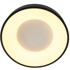 Discount Steinhauer Schwarze LED Deckenlampe Metall Kunststoff 40 W 2700 K