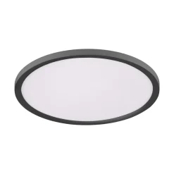 New Just Light Schwarze LED Deckenlampe dimmbar Ø40 cm Fernbedienung