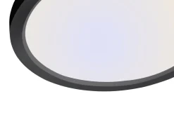 New Just Light Schwarze LED Deckenlampe dimmbar Ø40 cm Fernbedienung