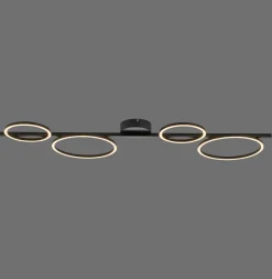 Just Light Schwarze LED Deckenlampe Metall 120 cm länglich 4850 lm* Deckenleuchten|Flurlampen