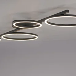 Just Light Schwarze LED Deckenlampe Metall 120 cm länglich 4850 lm* Deckenleuchten|Flurlampen