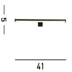 Searchlight Schwarze LED Spiegelleuchte Aluminium IP44 9 W 3000 K