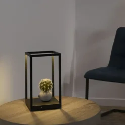 Paul Neuhaus Schwarze LED Tischlampe dimmbar Touch 26 cm 4 W Memory* Wohnzimmerlampen|Schlafzimmer Lampen