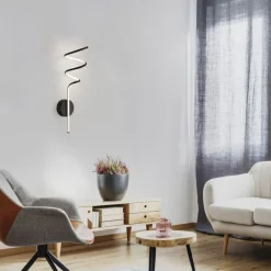 Best Just Light Schwarze LED Wandleuchte Metall warmweiß 3000 K 2330 lm